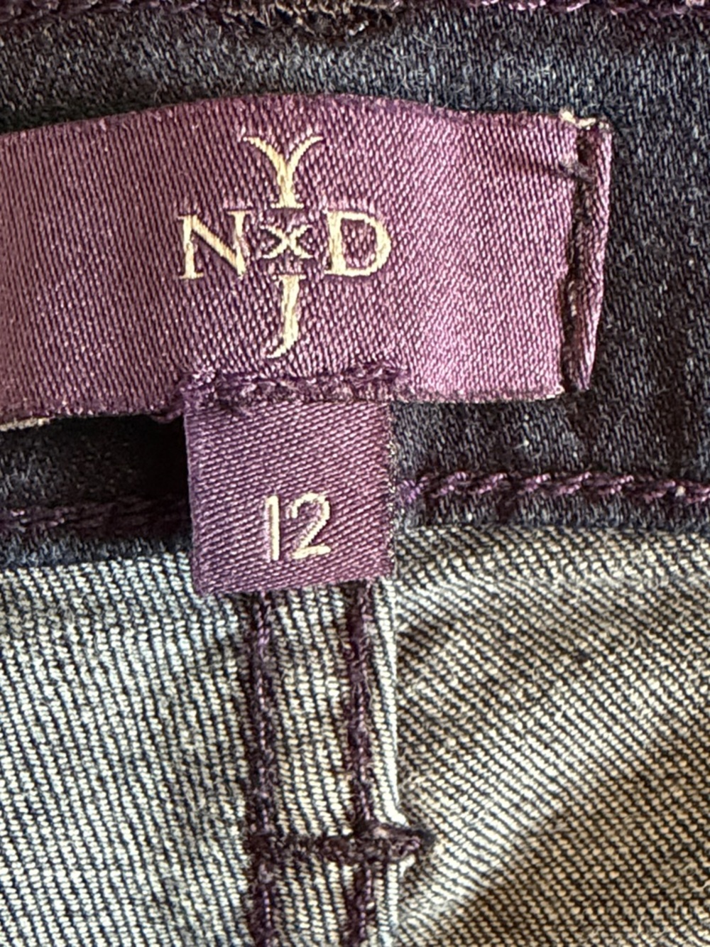NYDJ Dark Indigo Denim, Straight Leg, size 12 (inseam: 31 inches) - Picture 4 of 6
